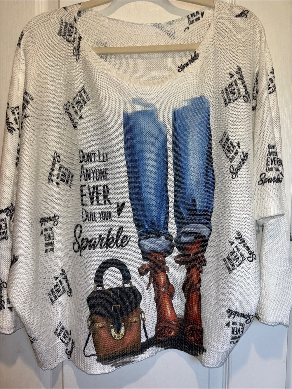 MADE IN ITALY COTTON LIGHT WEIGHT SWEATER OVERSIZED FITS S-XL
DOLMAN SLEEVES